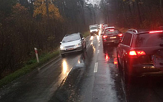 Zderzenie samochodów na trasie Olsztyn-Dywity